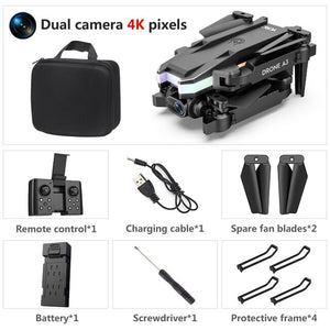 4K HD Dual Camera Foldable Mini A3 Drones