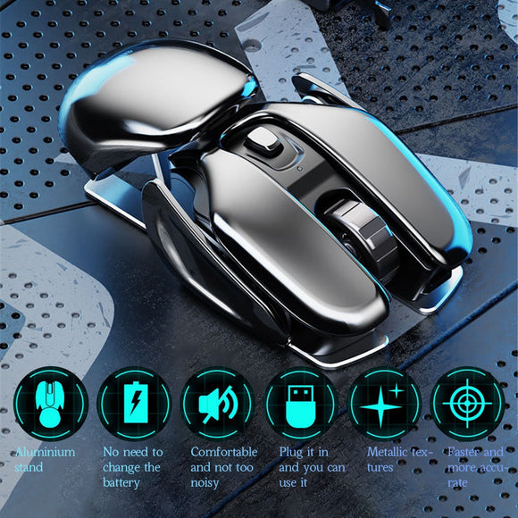 2.4G Wireless Mute 1600DPI Mouse 6 Buttons
